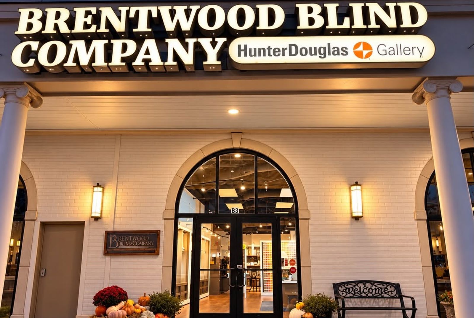 The Brentwood Blind Company Hunter Douglas Gallery showroom entrance in Belle Meade